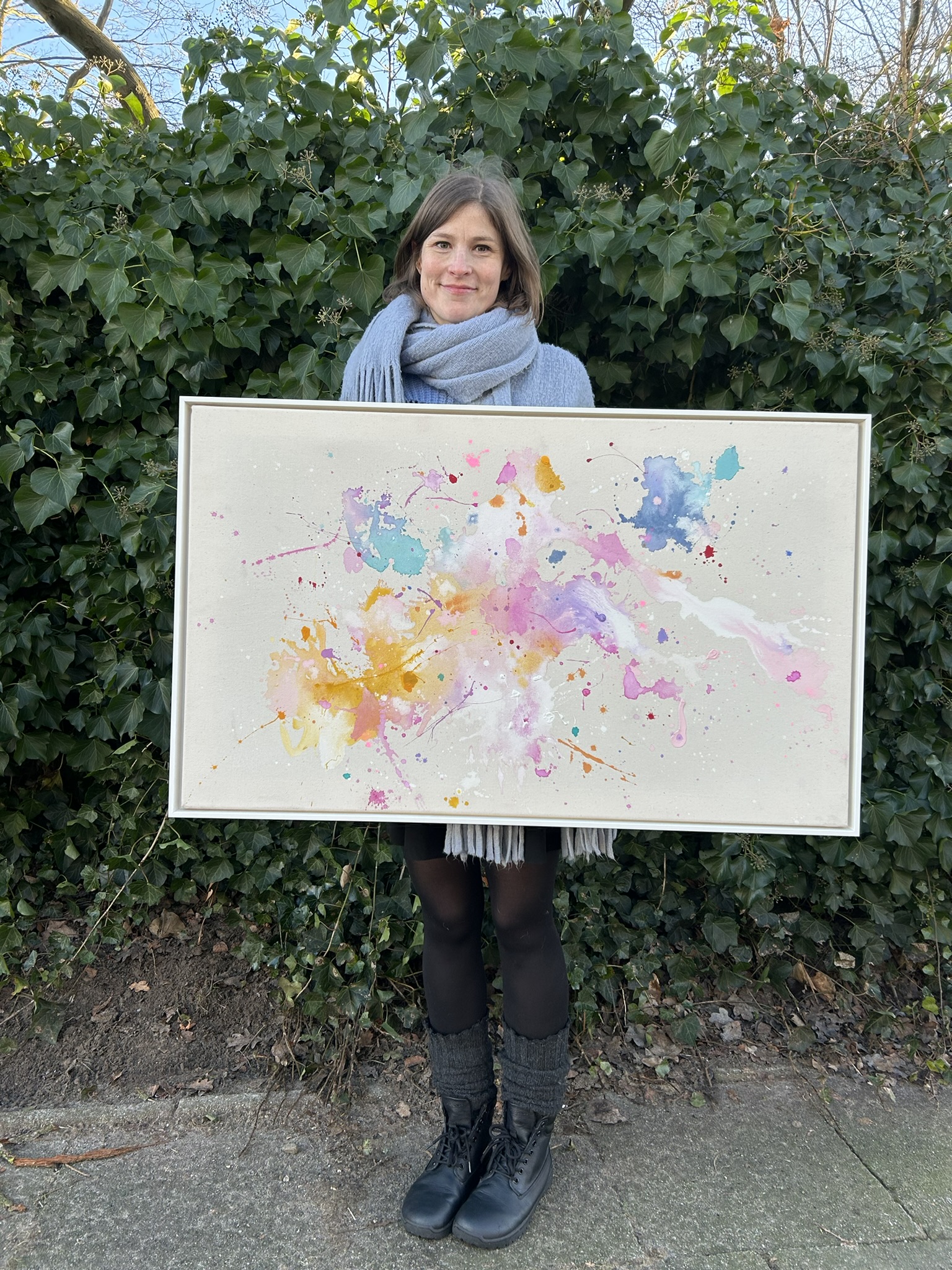 Zuckerwatte, 2025, Acryl auf roher Baumwollleinwand, Ansicht 7
